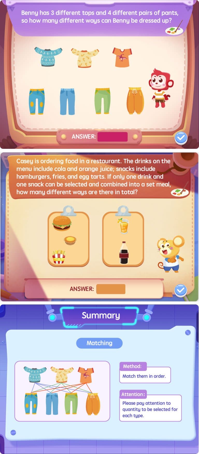 Level 1 (G1-2) learning app screenshot